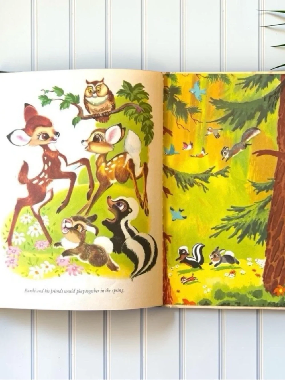 Vintage 1968 Walt Disney’s Bambi Big Golden Book Hardcover – Golden Press